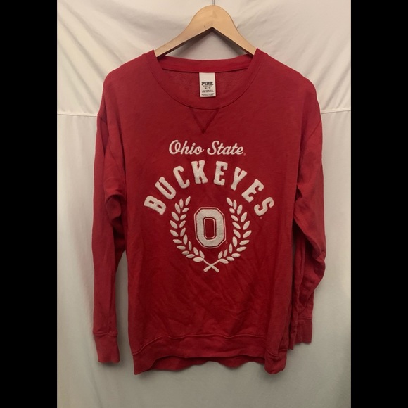 VICTORIA'S SECRET OHIO STATE BUCKEYES RED PULLOVER - Picture 1 of 4